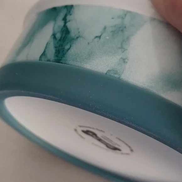 Bone Dry Ceramica NON SKID Marble Design Dog / Cat Bowl In Teal - Picture 9 of 11